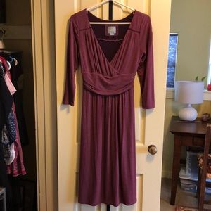 Maeve by Anthropologie purple midi dress